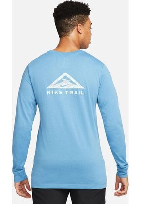 Camiseta Manga Larga Hombre Nike Drifit Tee Trail - Azul Cielo
