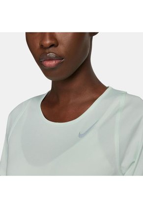 Camiseta Deportiva Mujer Nike Dry-Fit Race Top - Verde Claro