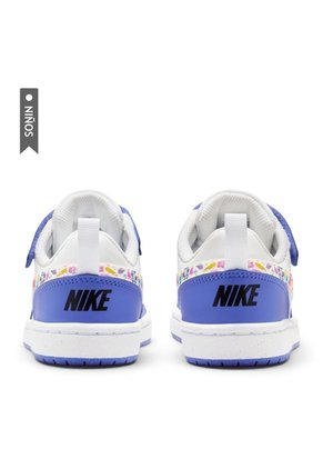Tenis Nike Court Borough Low Fl Bpv Niño-Blanco/Azul