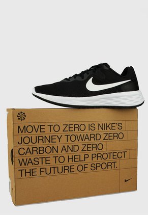 Tenis Running Negro-Blanco Nike Revolution 6 Next Nature