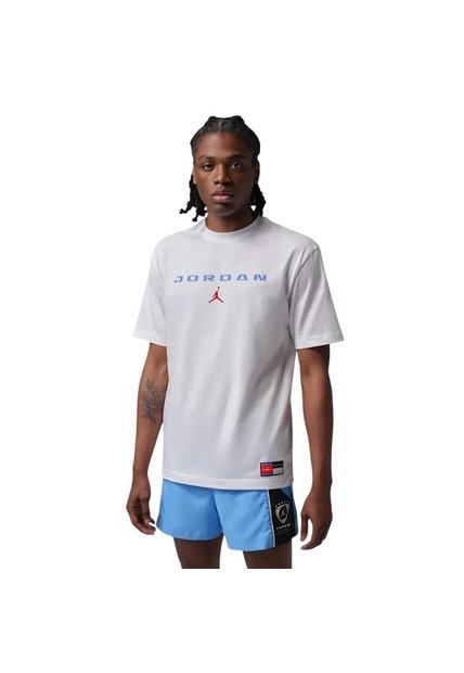 Camiseta Nike M J Brk Fc Lbr Gfx Ss Crw Hombre-Blanco