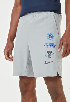 Pantaloneta Gris-Azul-Negro Nike Dri-Fit