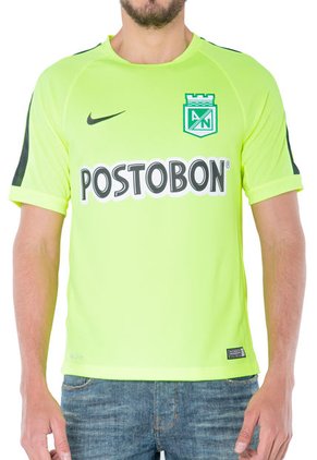 Camiseta Verde Neón Nike Em An Sqd15 Flashsstrng Top Atlético Nacional