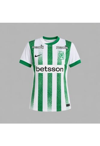 Camiseta Nike Mujer Atlético Nacional Local 25 Verde-Blanco Nike