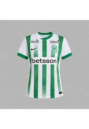 Camiseta Nike Mujer Atlético Nacional Local 25 Verde-Blanco