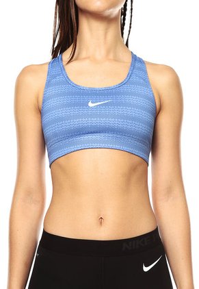 Top Azul Nike Victory Comprsn Zig Dt Bra