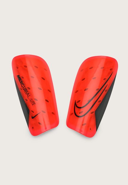 Espinillera  Coral-Negro Nike Mercurial Lite