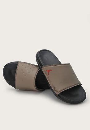 Playera Negro-Taupé-Rojo Nike Jordan Play Slide