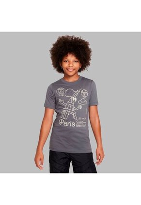 Camiseta Nike Kids Paris Saint-Germain U  Ss Air  - Gris