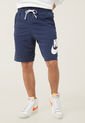 Pantaloneta Azul Navy-Blanco Nike Club Alumni de Nike