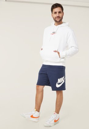 Pantaloneta Azul Navy-Blanco Nike Club Alumni
