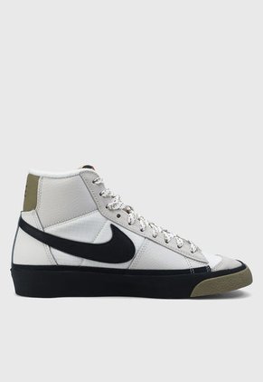 Tenis Lifestyle Blanco-Beige-Negro NIKE Blazer Mid Pro Club