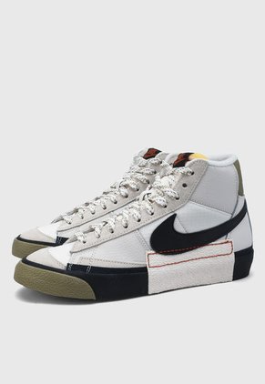 Tenis Lifestyle Blanco-Beige-Negro NIKE Blazer Mid Pro Club