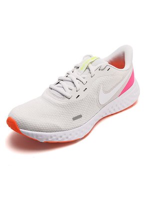 Tenis Running Beige-Rosa-Naranja Nike Revolution 5