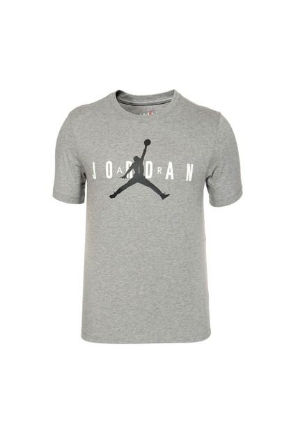 Camiseta Nike Jordan Air Wordmark-Gris