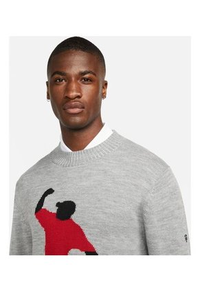 Buzo Hombre Nike Tiger Woods Sweater Knit Crew Gris