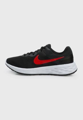 Tenis Running Negro-Blanco-Rojo Nike Revolution 6 NN
