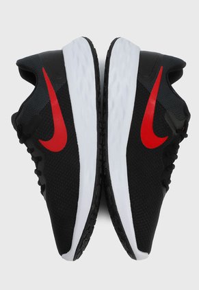 Tenis Running Negro-Blanco-Rojo Nike Revolution 6 NN