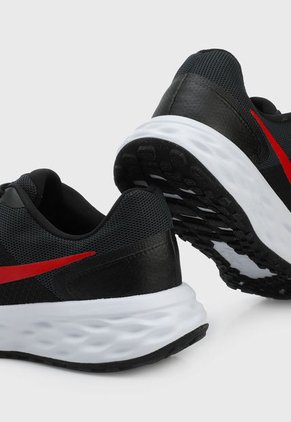 Tenis Running Negro-Blanco-Rojo Nike Revolution 6 NN