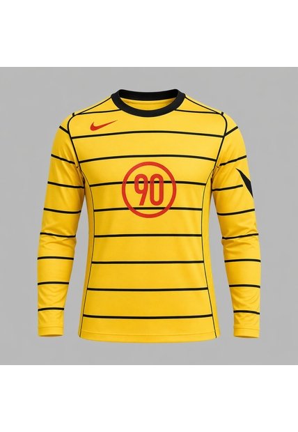 Camiseta Nike Hombre Total 90 Manga Larga - Amarillo - Fútbol | Uso Casual Y Entrenamiento