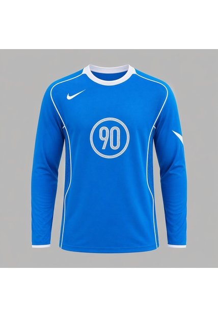 Camiseta Nike Hombre Total 90 Manga Larga - Azul - Fútbol | Uso Casual Y Entrenamiento
