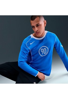 Camiseta Nike Total 90 Manga Larga - Azul