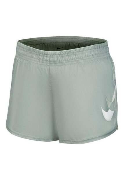 Pantaloneta Deportiva Mujer Nike Swoosh Run Short - Verde Claro