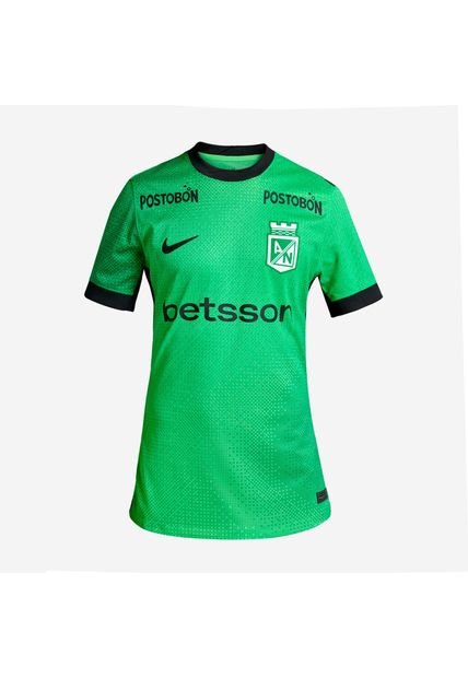 Camiseta Nike Mujer Atlético Nacional 2025-Verde-Negro