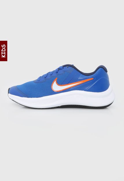 Tenis Running Azul-Blanco-Naranja Nike Kids Star Runner 3 (GS)