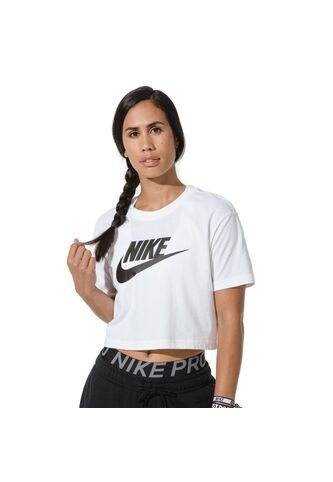 Camiseta Nike Sportswear Essential Graphic Tees Mujer-Blanco Nike