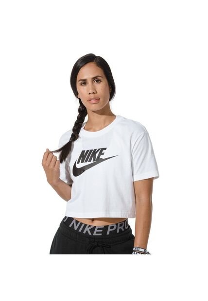 Camiseta Nike Sportswear Essential Graphic Tees Mujer-Blanco