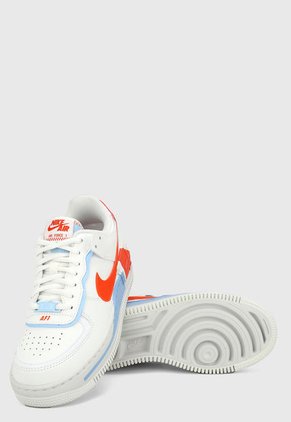 Tenis Lifestyle Blanco-Rojo-Azul Nike Air Force 1 Shadow AF1