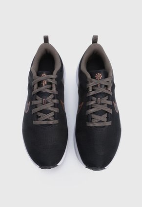 Tenis Running Negro-Blanco-Oro Rosa Nike Downshifter 12