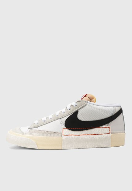 Tenis Lifestyle Blanco-Beige-Negro NIKE Blazer Low Pro Club