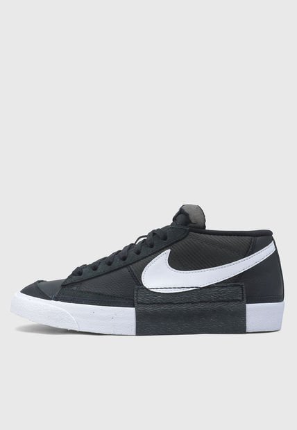 Tenis Lifestyle Negro-Verde Oliva-Blanco NIKE Blazer Low Pro Club
