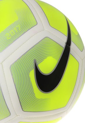Balón De Fútbol Verde Neón-Blanco-Plateado Nike Pitch (5)