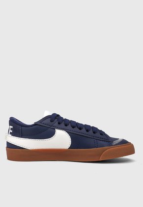 Tenis Lifestyle Azul Navy-Blanco-Marrón NIKE Blazer Low 77 Jumbo