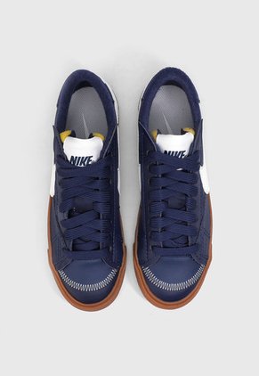Tenis Lifestyle Azul Navy-Blanco-Marrón NIKE Blazer Low 77 Jumbo