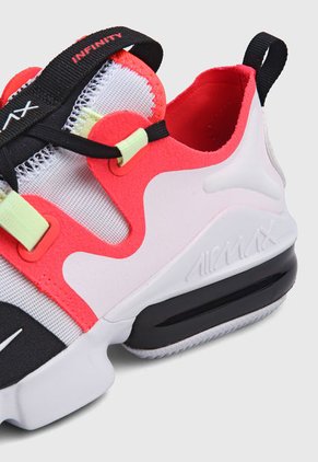 Tenis Lifestyle Blanco-Negro-Coral Nike Max Infinity
