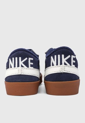 Tenis Lifestyle Azul Navy-Blanco-Marrón NIKE Blazer Low 77 Jumbo