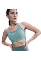 Top Mujer Media Sujeción Nike Swoosh Verde de Nike