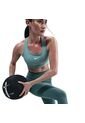 Top Mujer Media Sujeción Nike Swoosh Verde de Nike