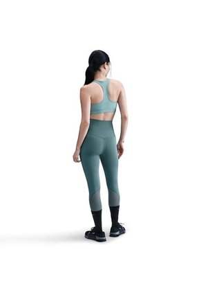 Top Mujer Media Sujeción Nike Swoosh Verde