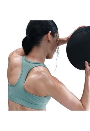 Top Mujer Media Sujeción Nike Swoosh Verde