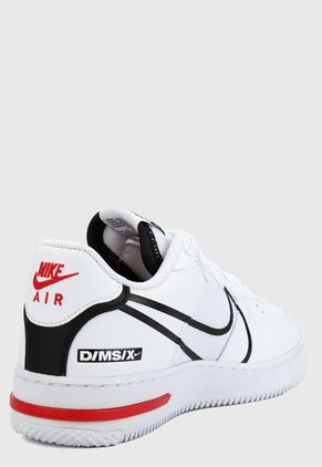 Tenis Lifestyle Blanco-Negro-Rojo Nike Air Force 1 React