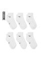 Medias Nike Everydy Cush Ankl 6Pr 108 Niño-Blanco Negro de Nike