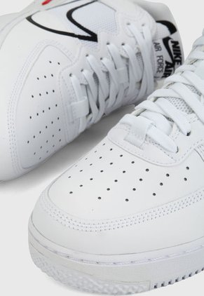 Tenis Lifestyle Blanco-Negro-Rojo Nike Air Force 1 React