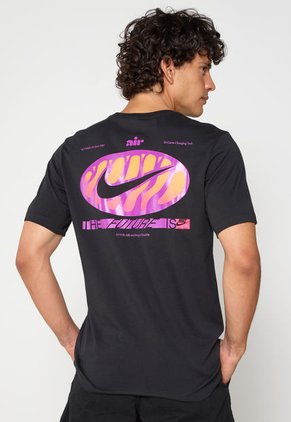 Camiseta Negro-Violeta-Naranja Nike Sportswear