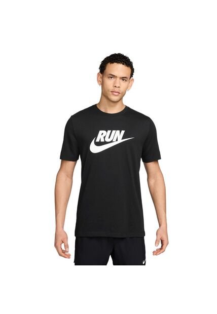 Camiseta Nike Df Tee Run Swoosh Hombre-Negro
