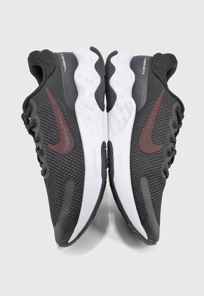 Tenis Running Negro-Vinotinto-Verde Neón Nike Renew Ride 3